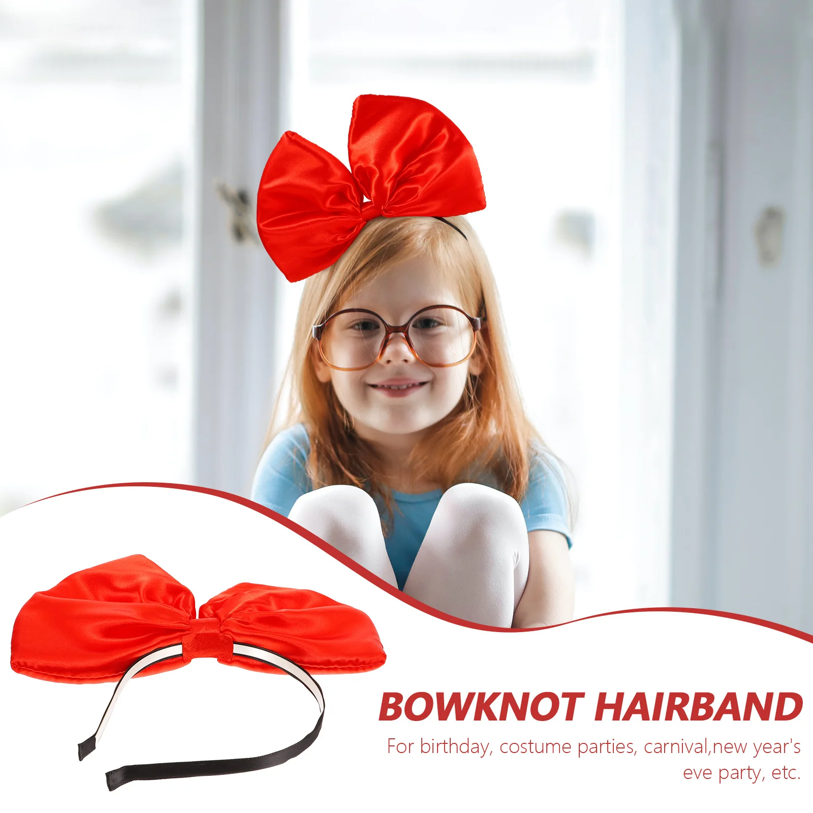 Noël rouge nœud papillon bandeau grand bandeau pour femmes filles fête Costume décoration nœud papillon bandeau femme bandes de cheveux
