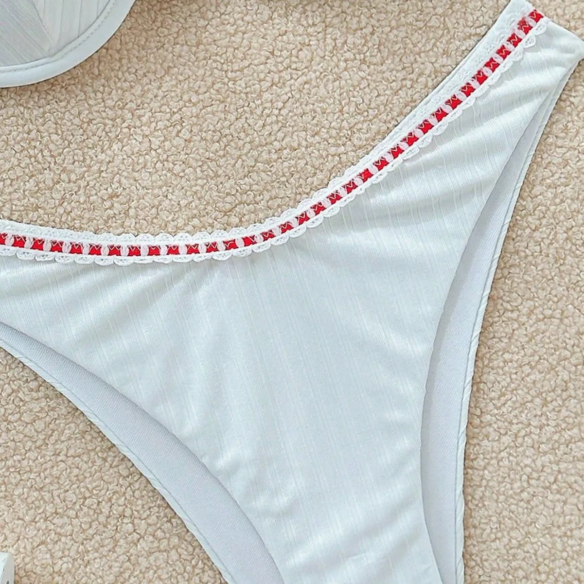 2025 Set bikini sexy a vita alta colore bianco con fiocco costumi da bagno donna push up bikini costume da bagno femminile biquini costume da bagno