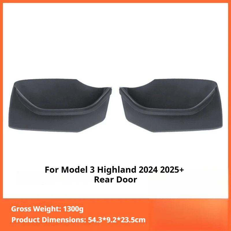 

Car Door Side Storage Box Full-Cover TPE Front and Rear Door Tray Organizer Accessories for Tesla Model 3 Highland 2024 2025+