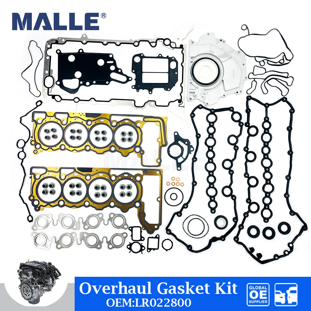 

Engine Full Overhaul Gasket Kit For Land Rover RANGE ROVER SPORT L322 L405 L494 4.4 T 448DT Diesel Auto Car Accessories LR022800