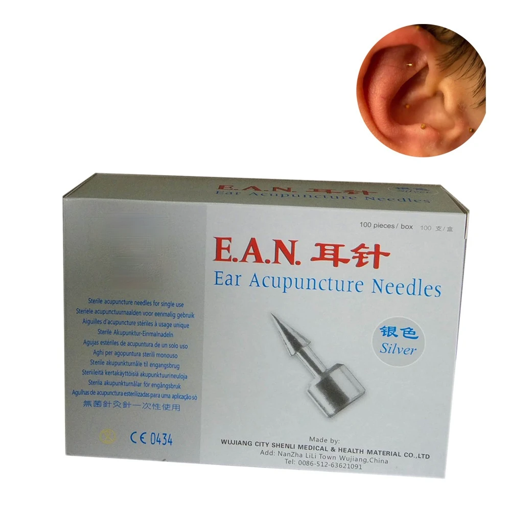 200pcs JP Quality Qizhou Auricular acupuncture needle ear needles Short earpins stimulate ear acupuncture point massage