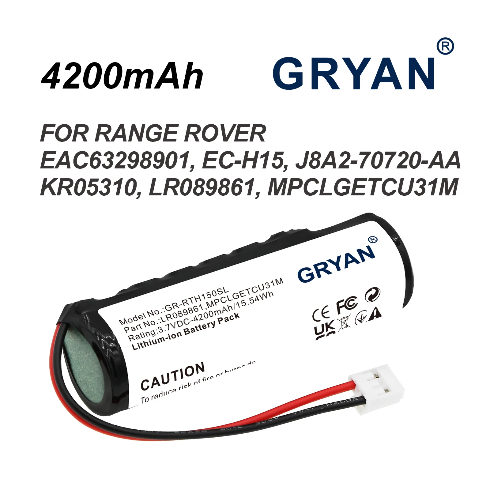 

Li-ion Emergency Supply 4200mAh Battery For Range Rover DISCOVERY 2017, DISCOVERY SPORT 2015,EVOQUE 2018, EVOQUE 2019,