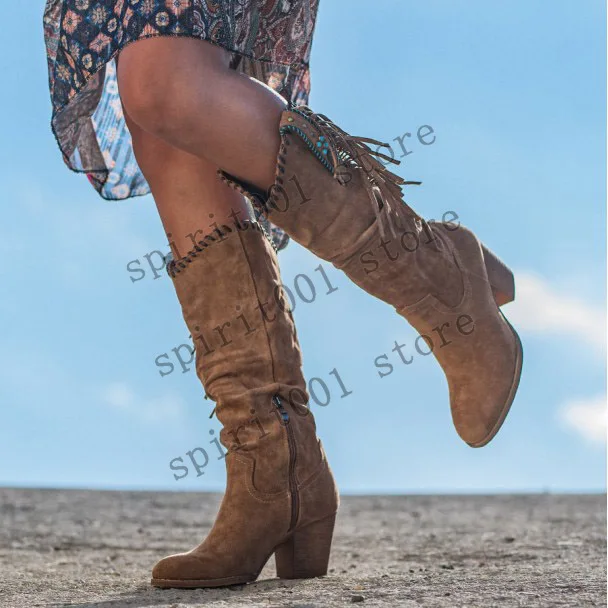 women's-high-boots-trendy-retro-metal-buckle-pointed-toe-thick-heel-tassel-western-cowboy-boots-halloween-party-cosplay-boots