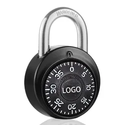 Safe Fixed Number Locks Turntable Gym Cabinet Wardrobe Student Door Lock Letter Digital Rotating Password Steel Round Padlock