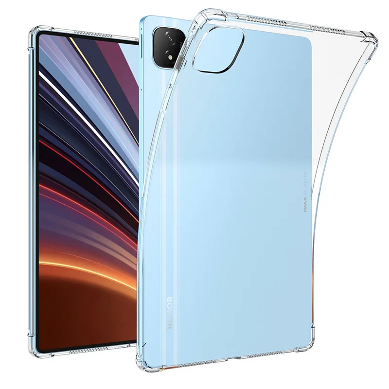 For HONOR GT Pro 12.3 inch 2024 Airbags Soft TPU Case Clear Cover for ROD2-W69 Transparent Silicon Tablet Cover