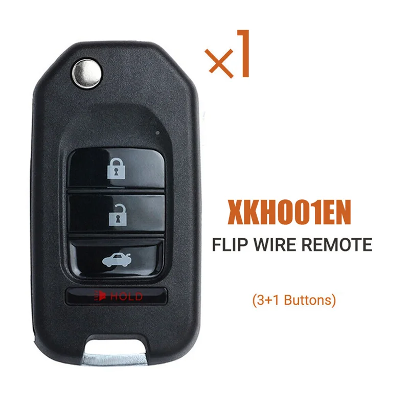 

AEA7-For Xhorse XKHO01EN Universal Wire Car Key Fob Flip 3+1 Button For Honda Type For VVDI Key Tool
