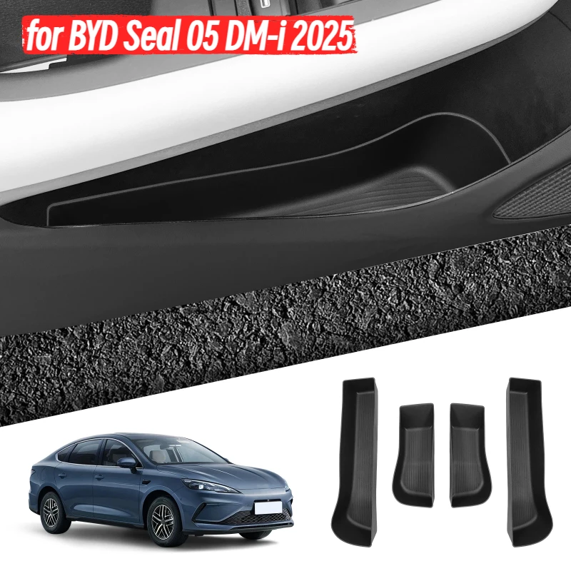 

for BYD Seal 05 DM-i 2025 Door Handle Storage Box Front Rear Door Holder Tray Organizer Tidying Car Interior Accessories 4Pcs