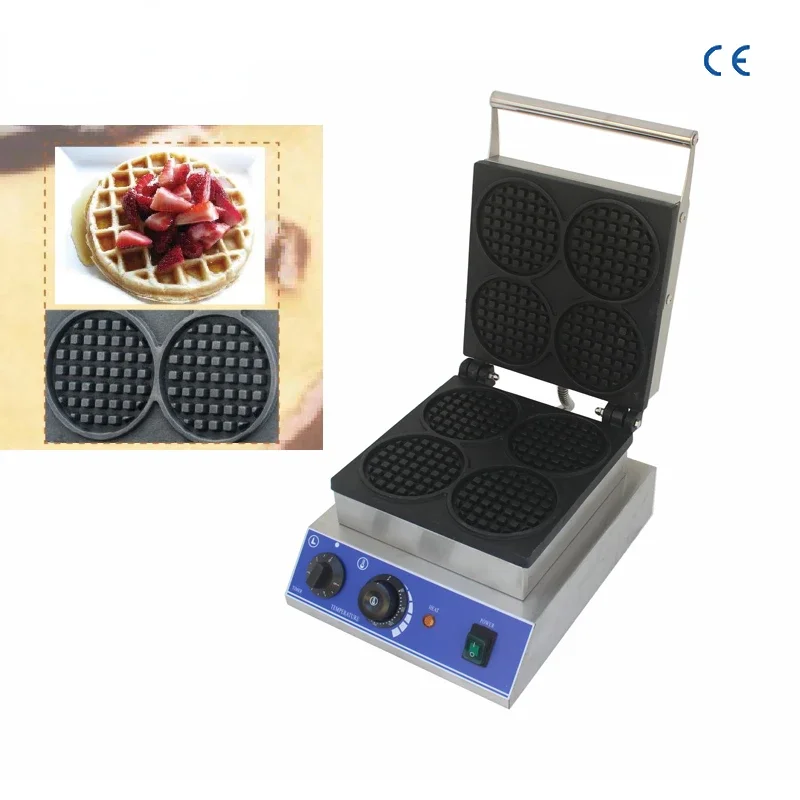 CE approved 110V/220V commercial electric 4 pcs bubble waffle maker waffle baker cake oven customs iron waffle machine