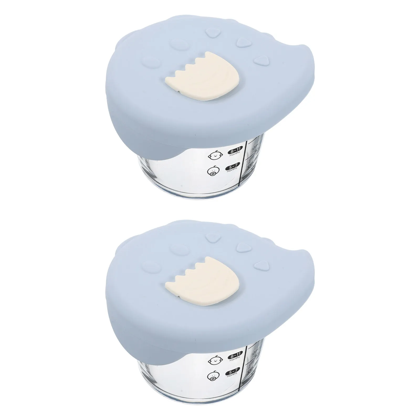 2Pcs Round Baby Food Bowls - 6Oz 180Ml Glass Storage Containers for Infant Snack Porridge Breast Milk Freezer Friendly Leakproof