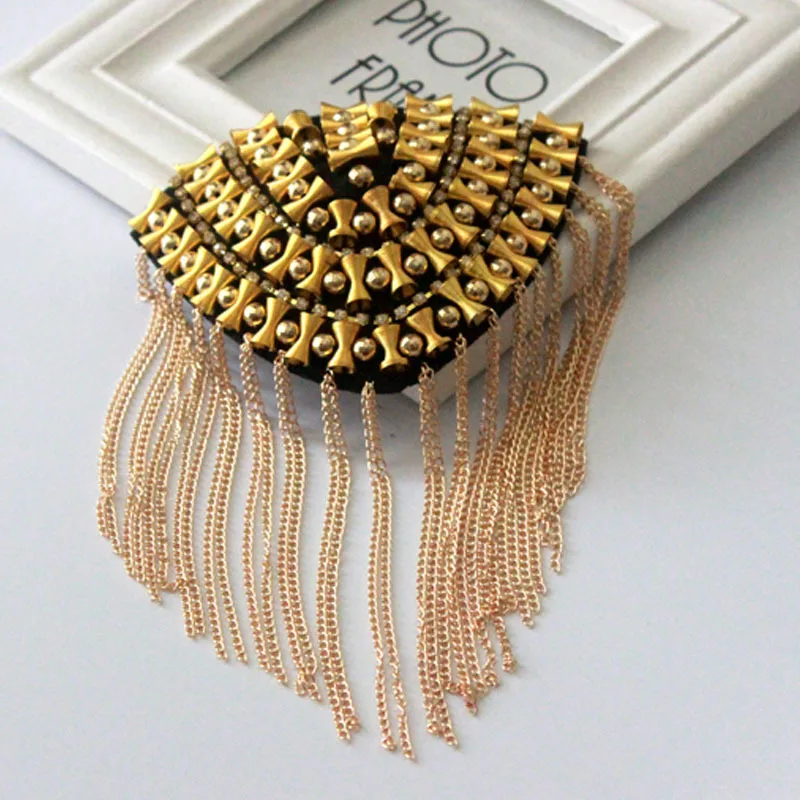 1PCS suit decoration brooches/broches/brosche Epaulette/epaulet shoulder/charreteras bling handmade kpop clothing accessories