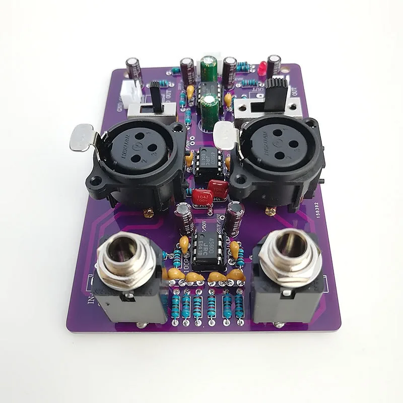 For Dual Stereo Balanced Input Gain BTL Bridged Fever Amplifier Front Effect Amplifier Input Panel