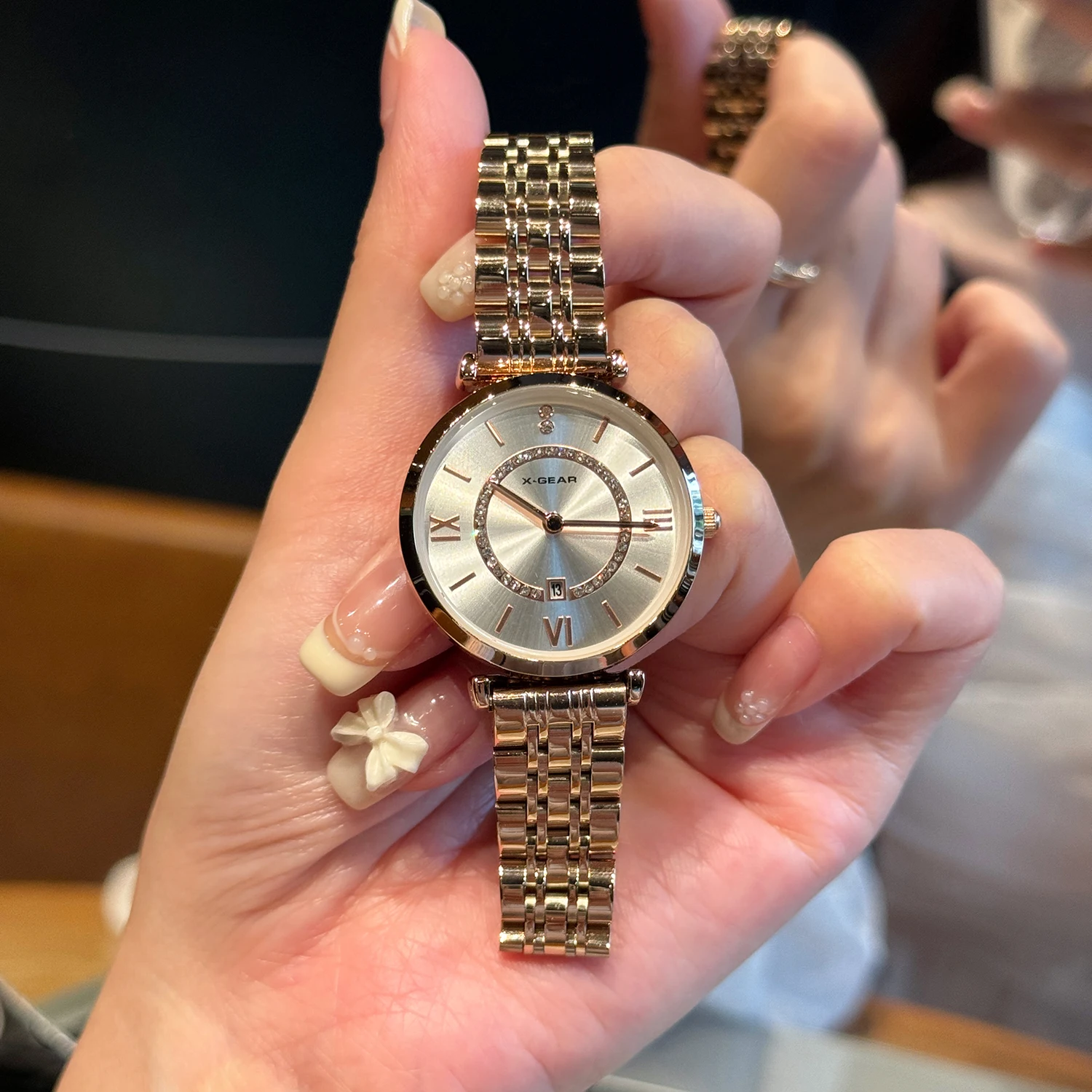 Orologi da coppia – Orologi da polso analogici al quarzo alla moda con cinturino in acciaio inossidabile per lui e per lei