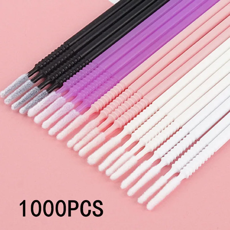 100/500pcs Microbrush Eyelash Extension Cleaning Makeup Brushes Lash Glue Micro Brushes for Professional Eyelash Extension Suppl