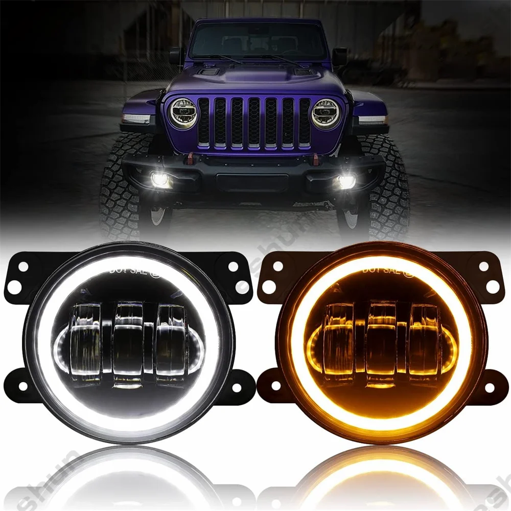 

Светодиодные противотуманные фары для Jeep Wrangler JK JKU Dodge Journey 2009-2013, зарядное устройство, светодиодные противотуманные фары DRL, противотуманные фары, указатель поворота