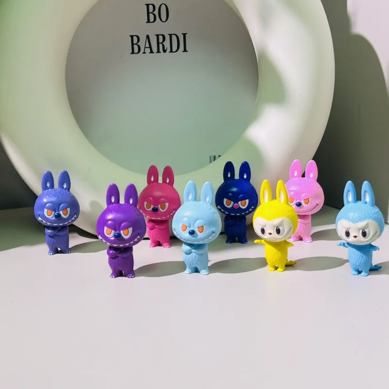 

DIY Customizable Craft Kit Labubu Cartoon Flocking Garage Kits Hand-Made High-Value Mini Cute Doll Desktop Ornaments