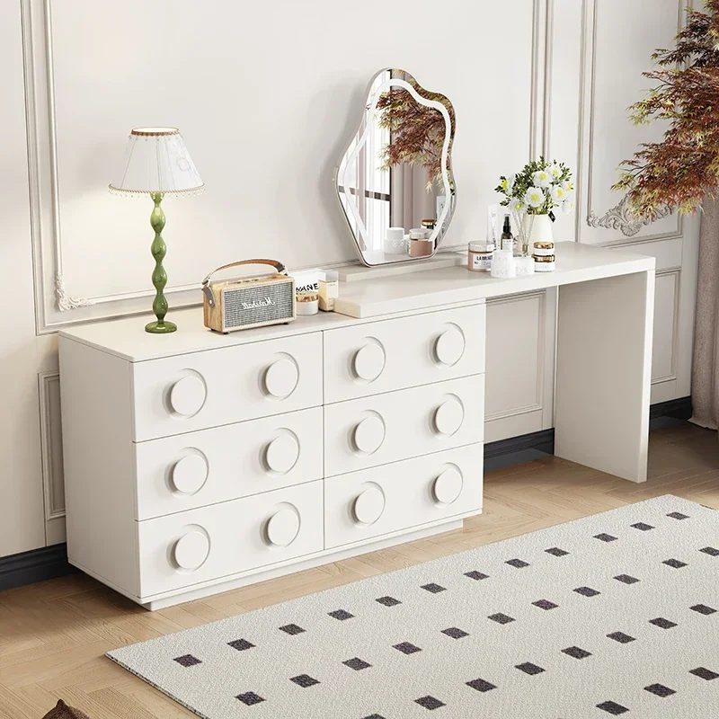 Cream Style Cabinet Dressers Modern Makeup With Drawer Vanity Tables Dressers Storage Minimalist Home Furniture Tocadores LLDT