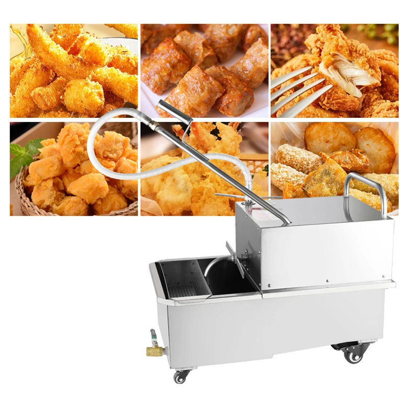 Commercial 55L Large Capacity Oil Filter Cart - Shortening & Food Oil Precision Filtration Machine for Fried Chicken (Customized
