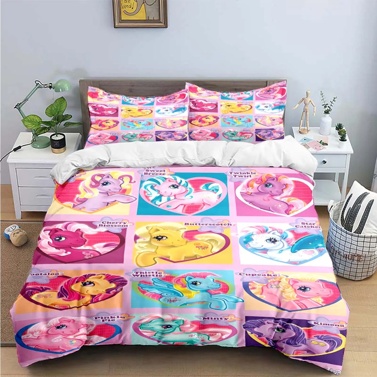 

3D Fashion Cartoon Character P-Pony Print Bedding Sets Exquisite Bed Supplies Set Duvet Cover Bed Comforter Set Bedding Set Gift