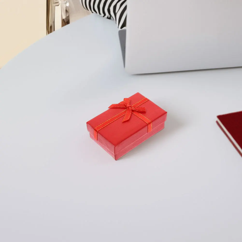 

10Pcs Jewelry Boxes Cardboard Heart Pattern for Rings Earrings Necklaces Christmas Small Present Boxes Packaging