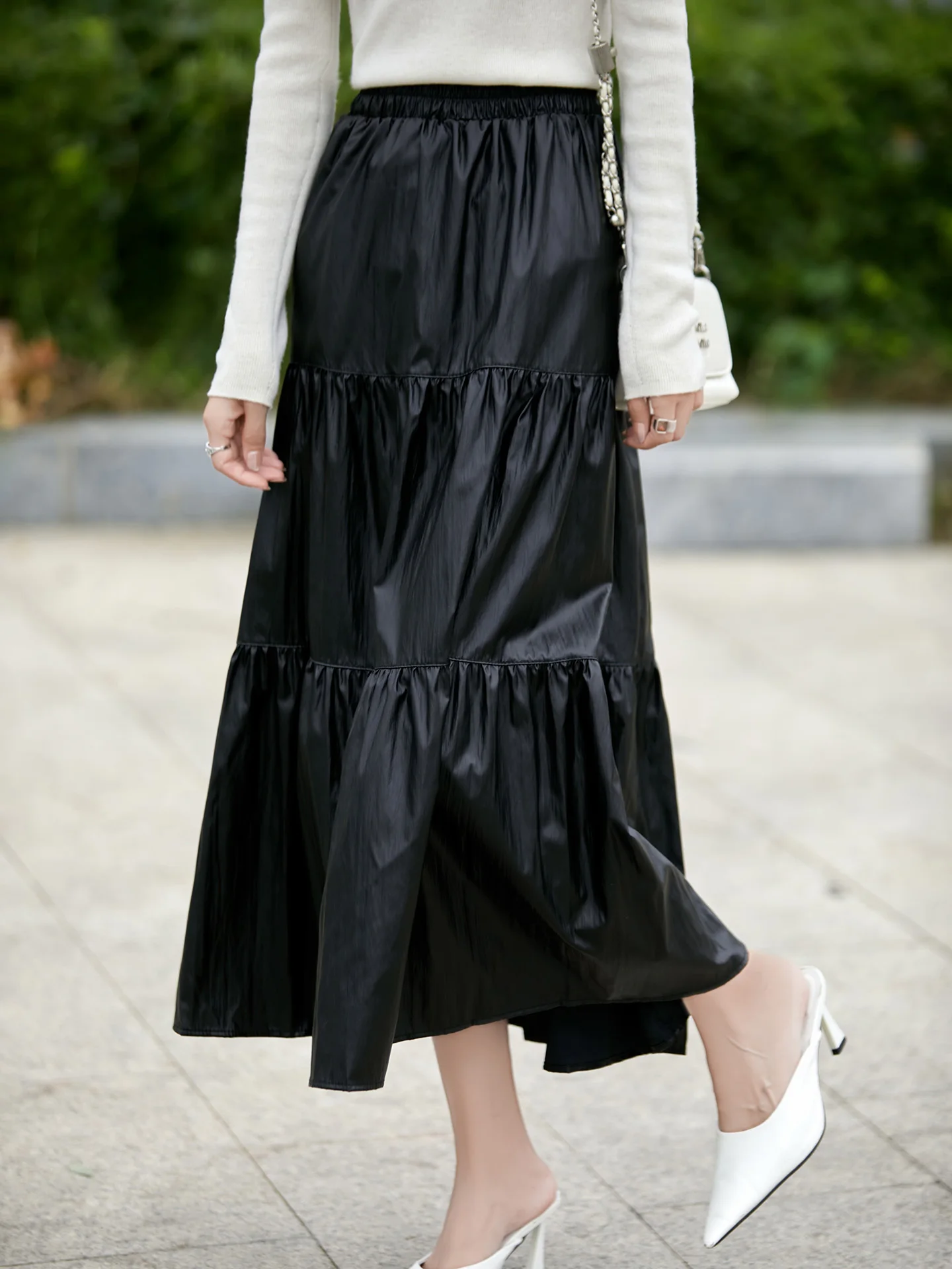 

Женская юбка до колен, гладкая, модная, повседневная, в стиле платья