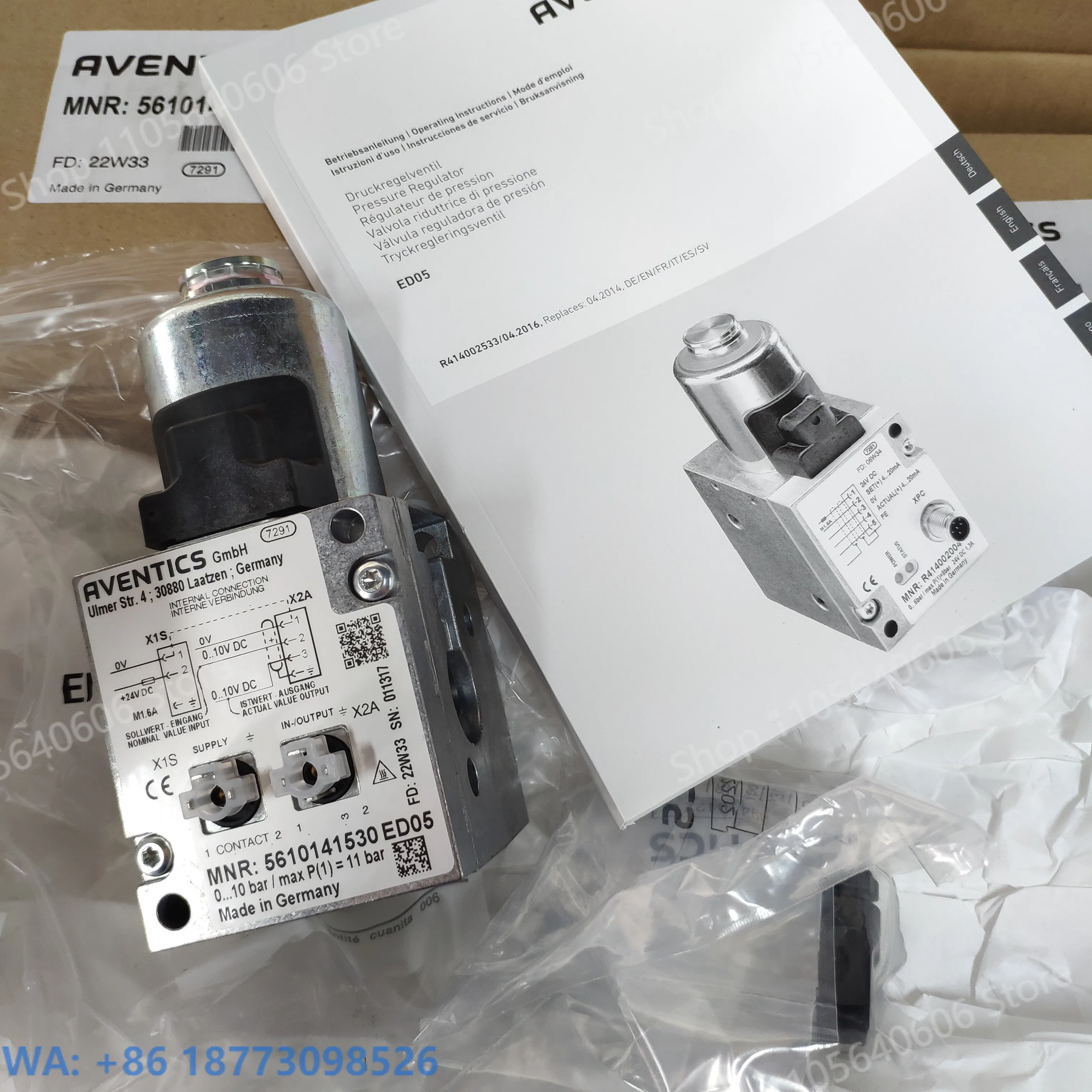 New AVENTICS ED05 Pressure Regulating Valve 5610141330,5610141510,5610141530,ED05，1PCS