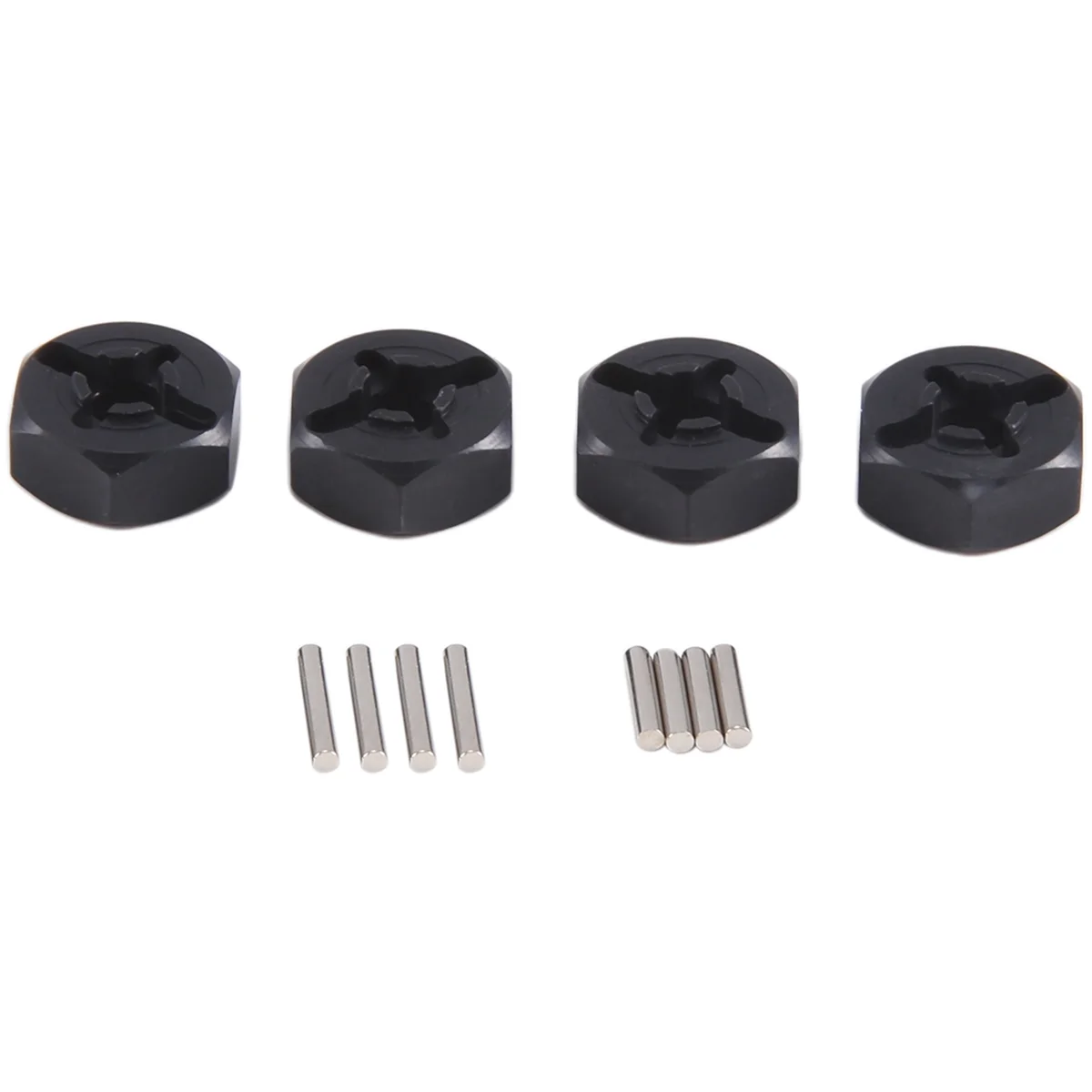 Aluminum Alloy 12mm Combiner Wheel Hub Hex Adapter Upgrades for Wltoys 144001 1/14 RC Car Spare Parts,Black