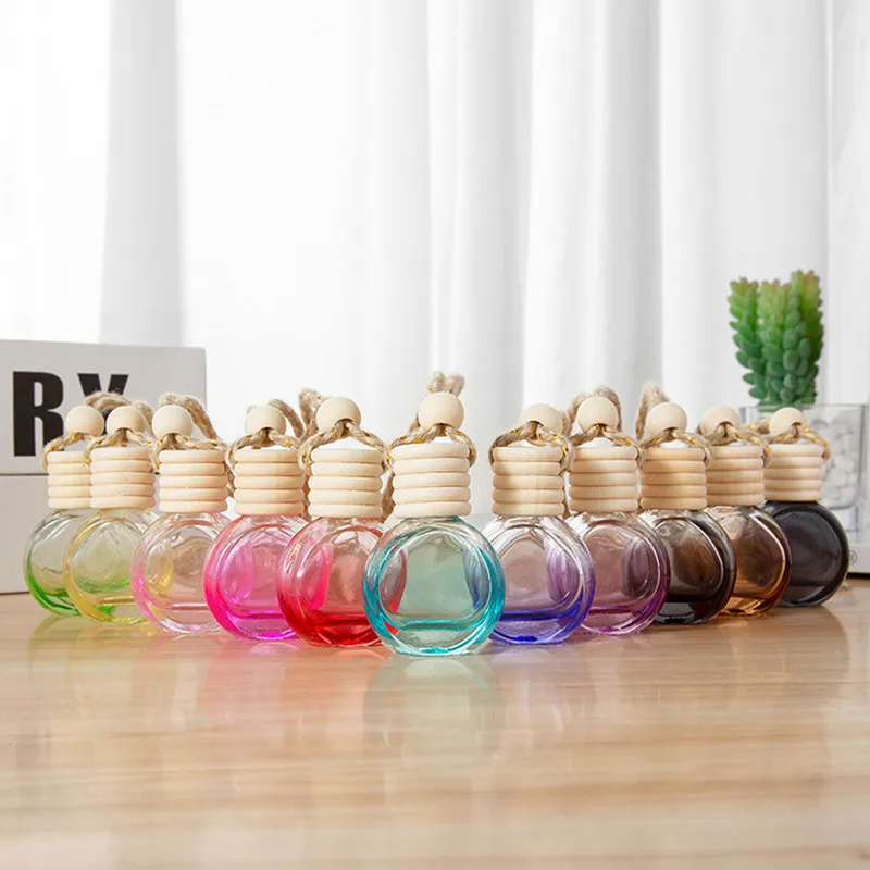 10ml Car Essential Oil Diffuser Fragrance Air Freshener Scent Perfume Bottle Ornament Hanging Empty Bottle Interior Accessory
