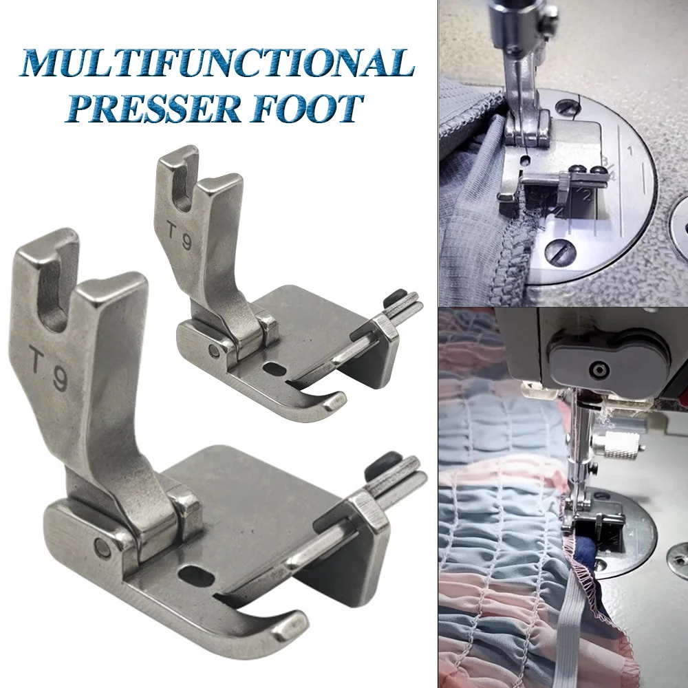 1pc Adjustable Multifunctional Presser Foot Hemming Folded Rolling Edge Guide Feet of Flat Car Industrial Sewing Machine Parts