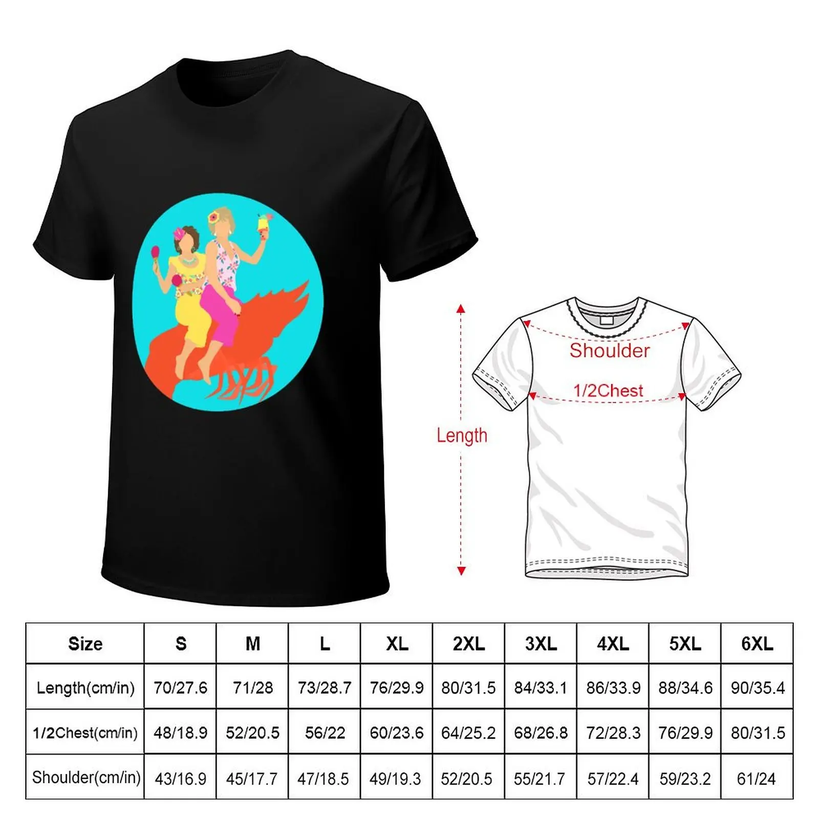 Barb and Star Go to Vista Del Mar - Blue T-Shirt Anti-Wrinkle Short Sleeve T-Shirt