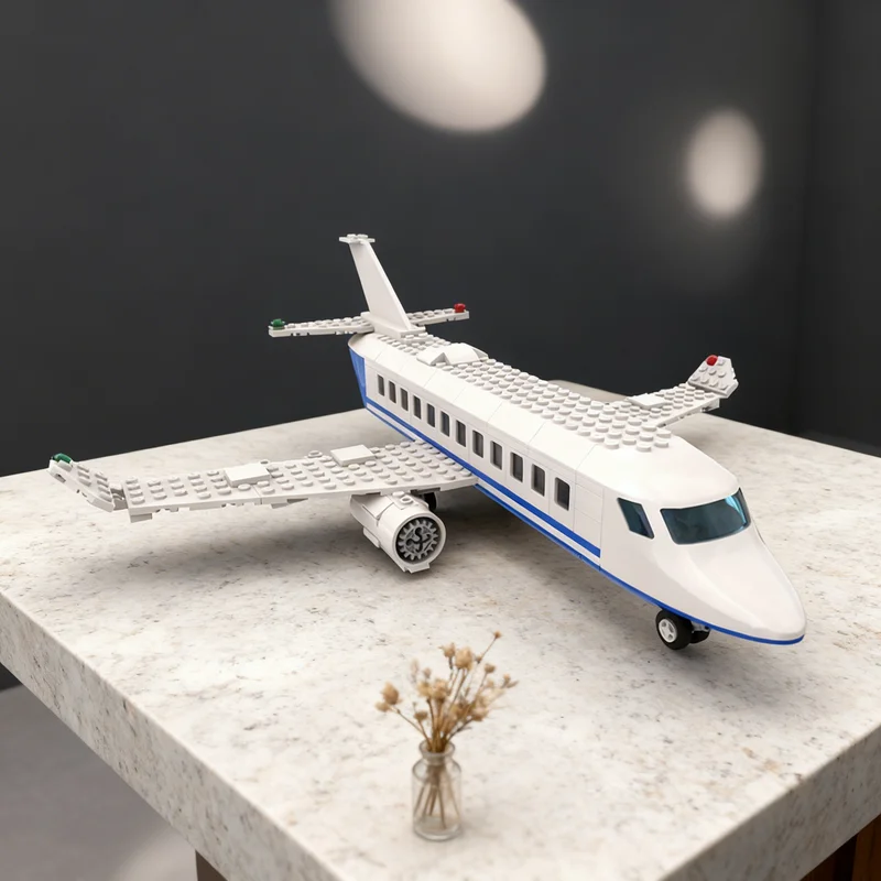 248pcs MOC City Airport Passenger Plane Model Toy Building Blocks Construction Christmas Gift Kids Birthday Idea DIY Assemble
