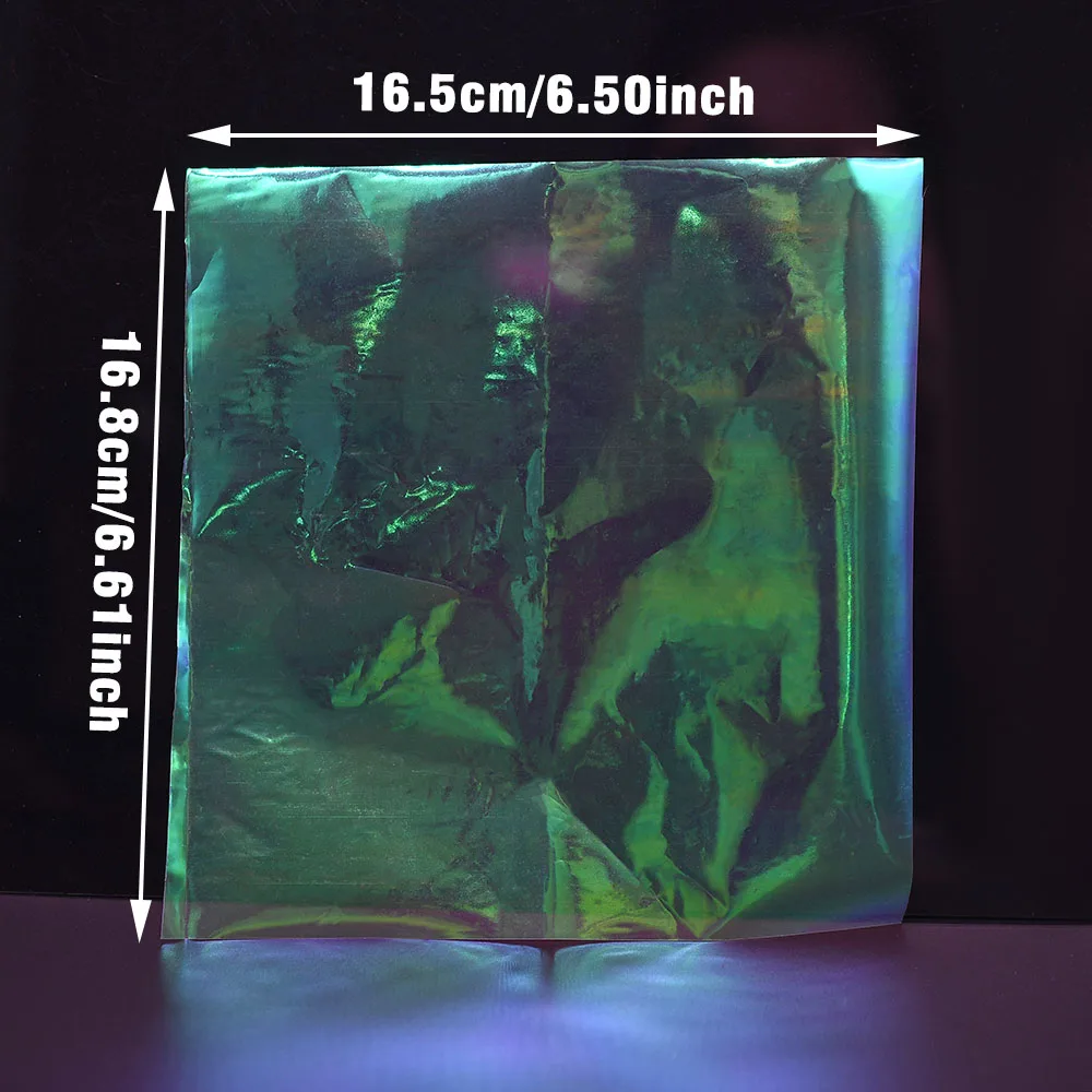 MNFT 2 Pcs 16.8x16.5cm Clear Fly Tying Rainbow Film for Sabiki Rigs