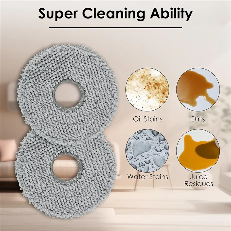 وسادات ممسحة M04K لأجزاء المكنسة الكهربائية Roborock Saros Z70/Saros 10R/Qrevo/Qrevo S,/Qrevo Pro/Qrevo Master/Qrevo Slim/Qrevo Curv