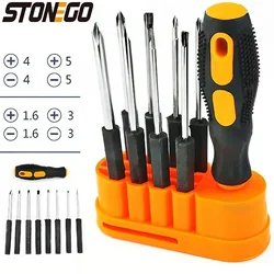 STONEGO 1Set 8-in-1 Multifunctional Screwdriver Set - Repair Tool Kit for Mobiles, Computers, Various Interchangeable Heads