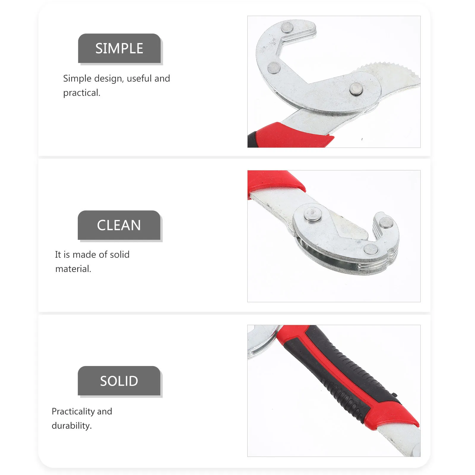 

10 Inch Adjustable Wrench Universal Plumbing Spanner Tool For Sink Pipe Fittings Repair Basin Wrench Tight Spaces Hand Tool