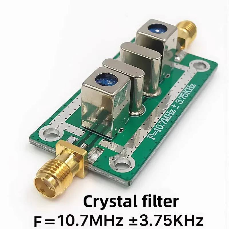 10.7 MHz Quartz Crystal Filter Bandpass Narrowband ±3.75 KHz Direct Measurement Compatible