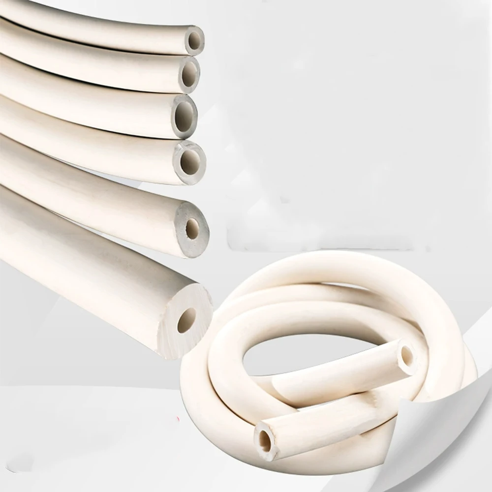 

Гибкая нетоксичная трубка 0,9/1/1,8 м, внутренний диаметр 1,5-16 мм, вакуумная резиновая трубка, высокая температура/износостойкость/маслостойкость, белый шланг из силиконовой резины