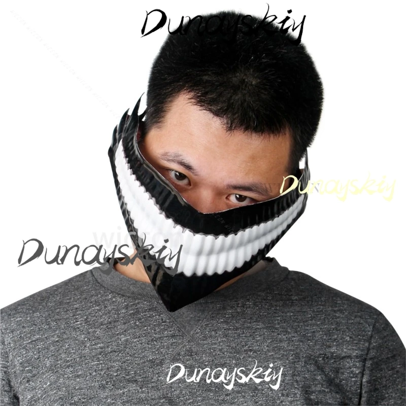 قناع بولي كلوريد الفينيل وثلاثية الأبعاد أسود أحمر الدعائم قناع Dandadan Okarun أنيمي تأثيري لعب الأدوار لهدايا حفلة عيد الميلاد عيد الميلاد مخصصة