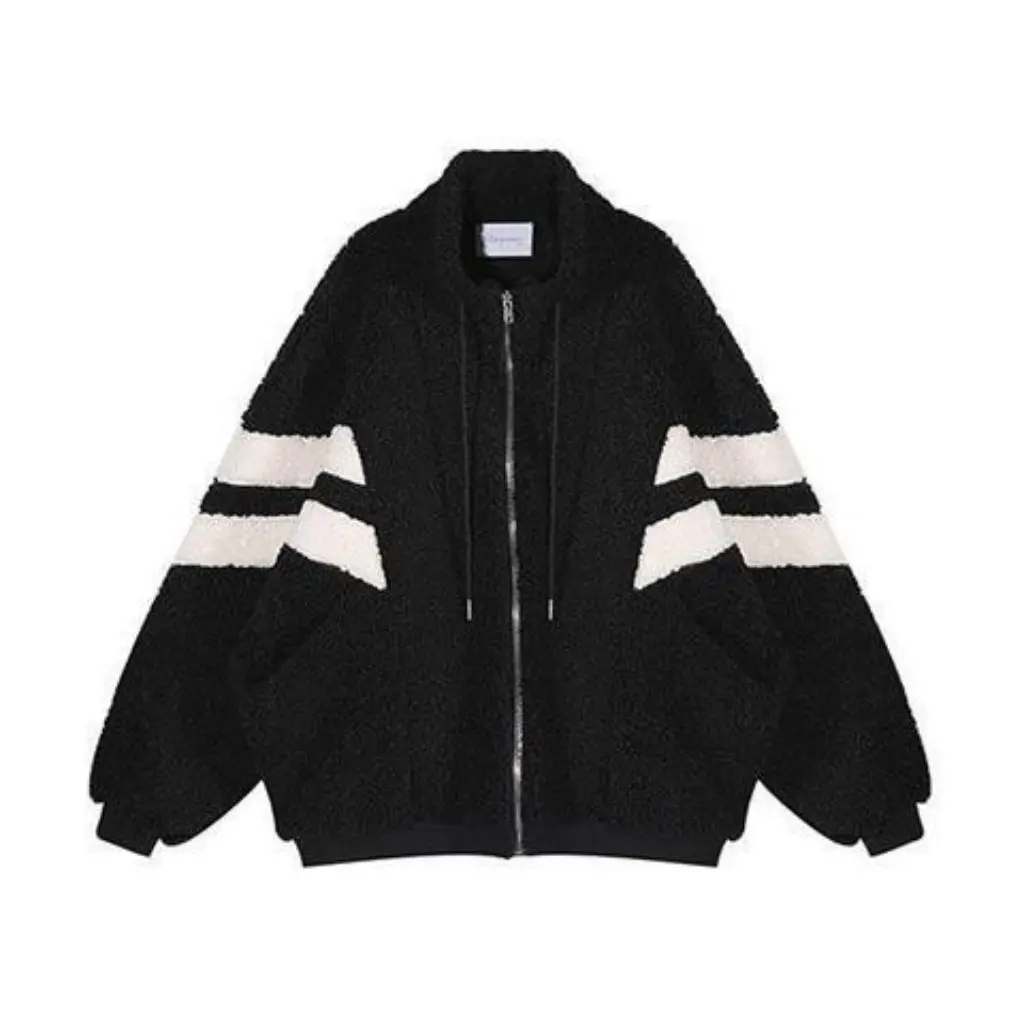 

Женское плюшевое пальто с ягненком в корейском стиле, осенне-зимняя толстая теплая хлопковая куртка, универсальная модная стильная куртка в Instagram