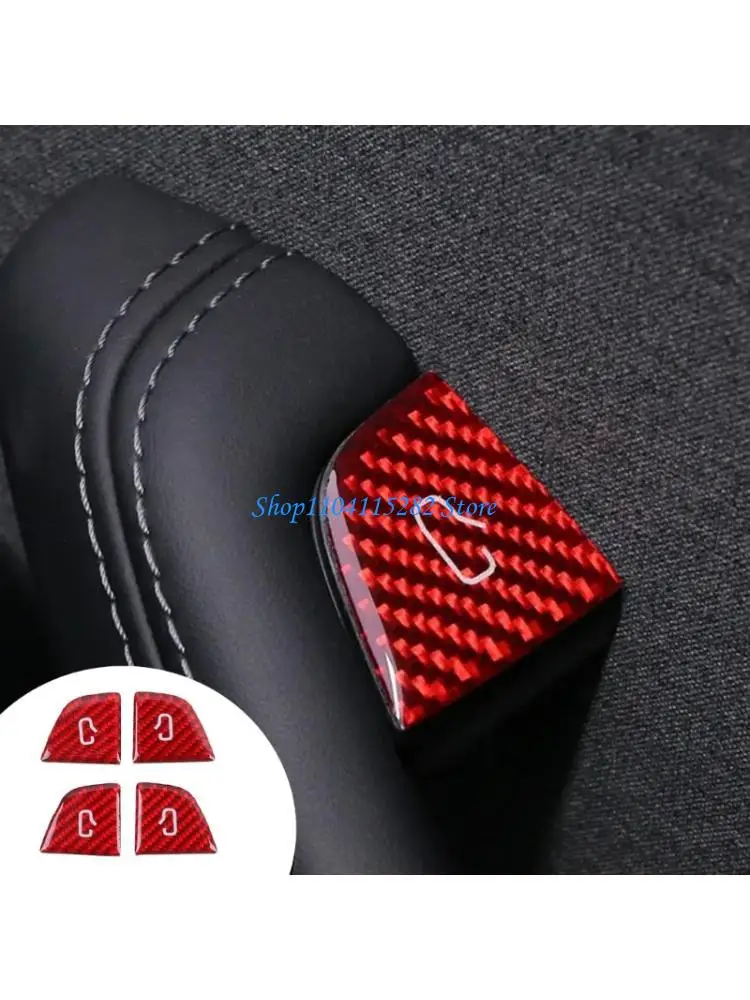

Upgrades Car Door Button Shield Carbon Fiber Button Panel Cover for Select Model