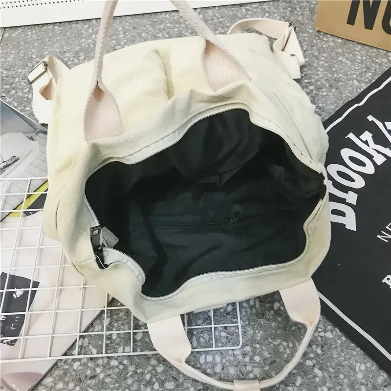 Solid Color Backpack Laptop Canvas Women backpacks High Capacity Female Schoolbag For Teenages Girls Travel Bag Mochila Mujer 가방