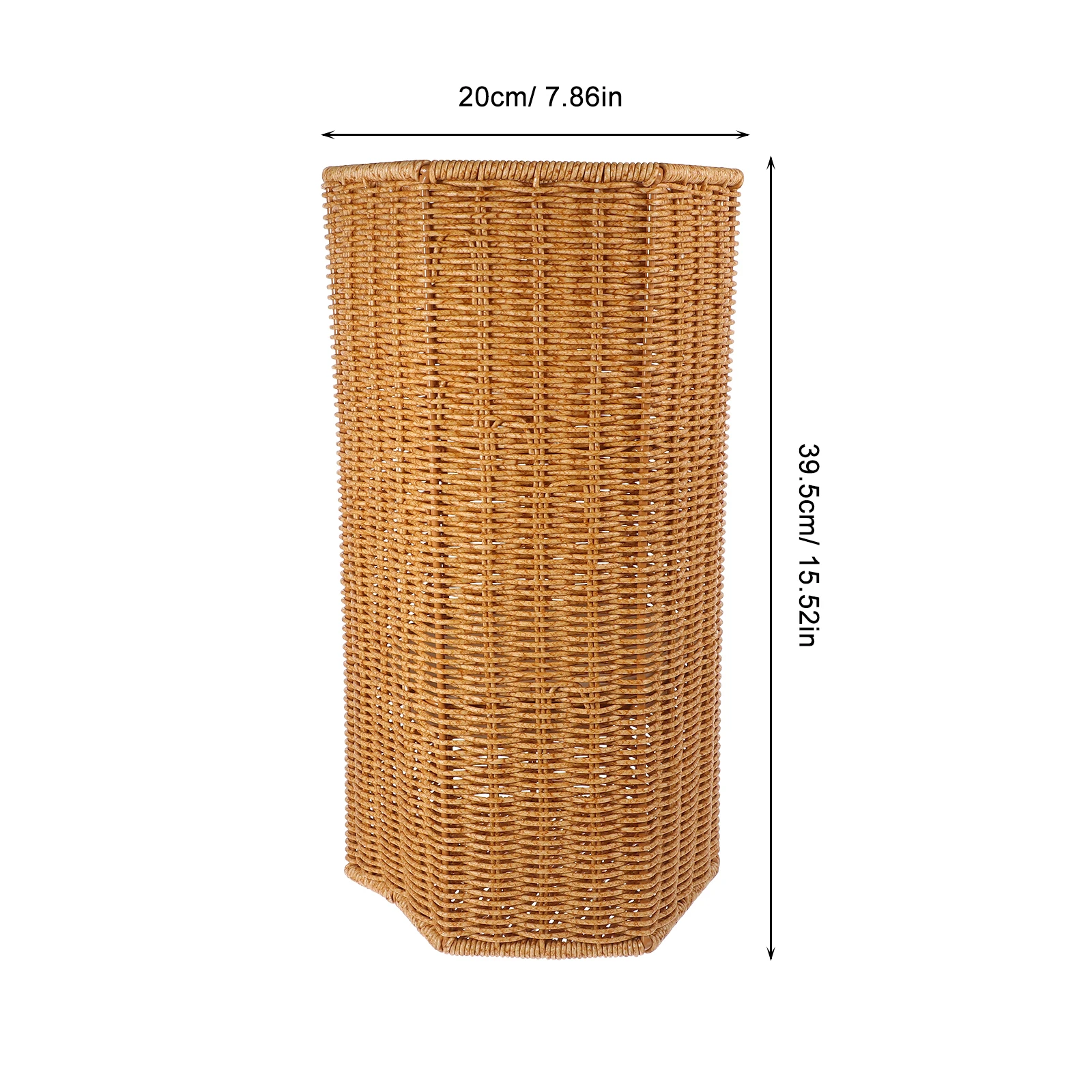 حامل مظلة بلاستيكي بتصميم الروطان الاصطناعي للمدخل الداخلي ذو سعة كبيرة وحامل تخزين المظلة ومنظم ظلة المطر