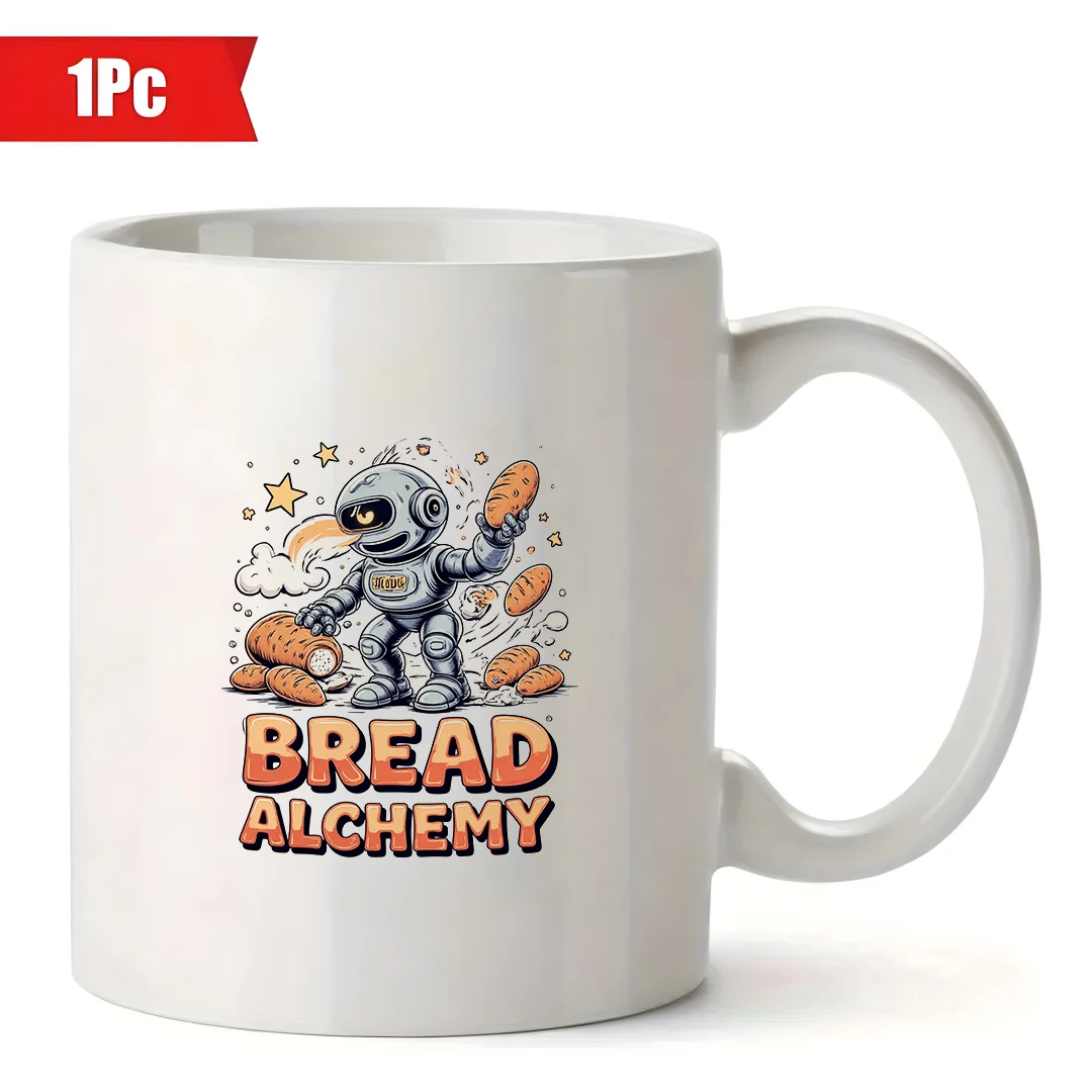 만화 로봇 진 루그 11온스 머그 브레드 연금술 어린이용 냉온 음료 컵 크리스마스 가족 사무실 컵