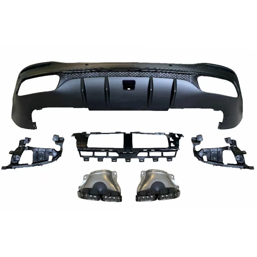 

Suitable for The 2021 GLS63 AMG X167 body kit, rear bumper exhaust tip rear diffuser, is suitable Suitable for Mercedes-Benz