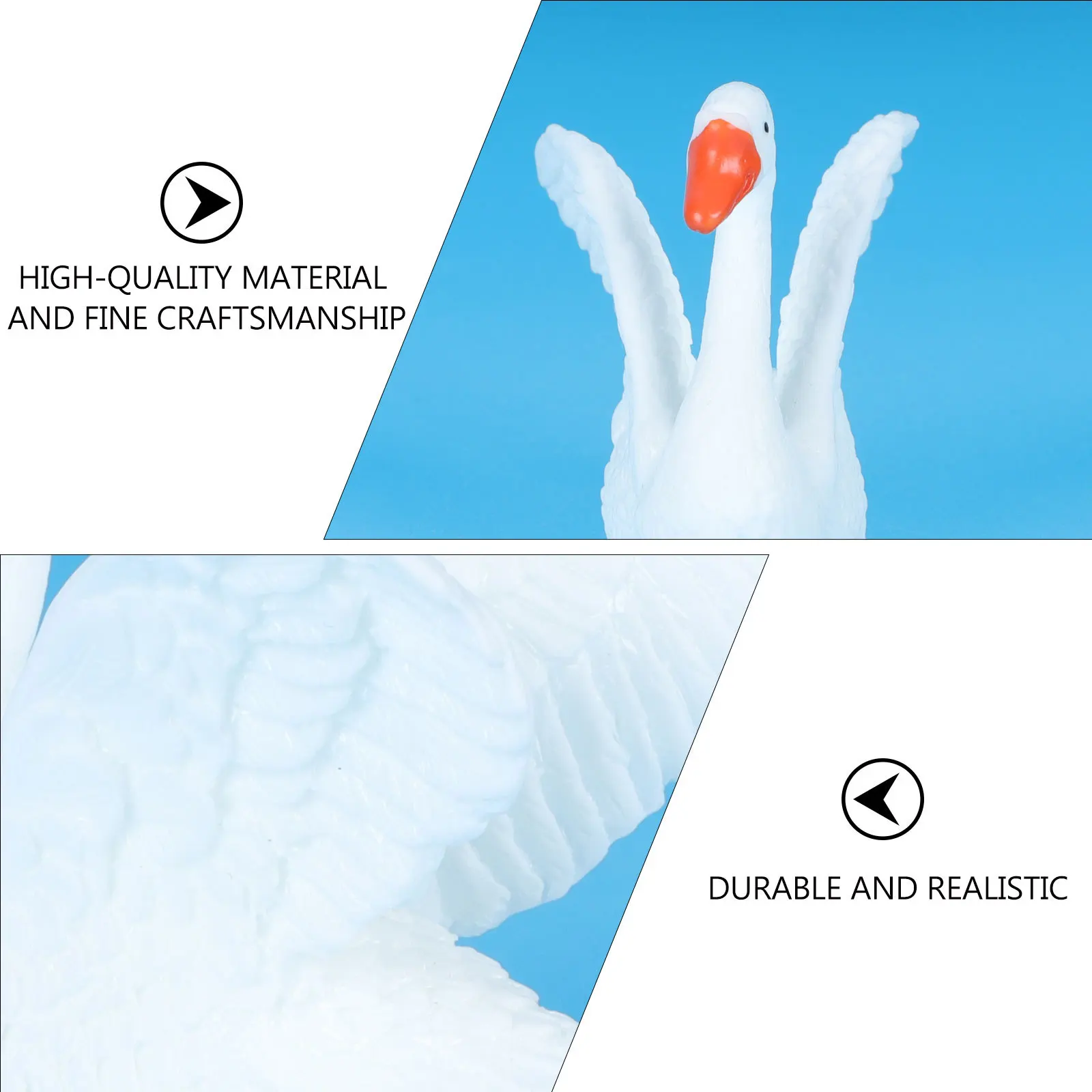 

2Pcs Swan Resin Decorations Mini Garden Decor Micro Landscape Animal Statues Decorative Resin Crafts Micro Landscape Animal