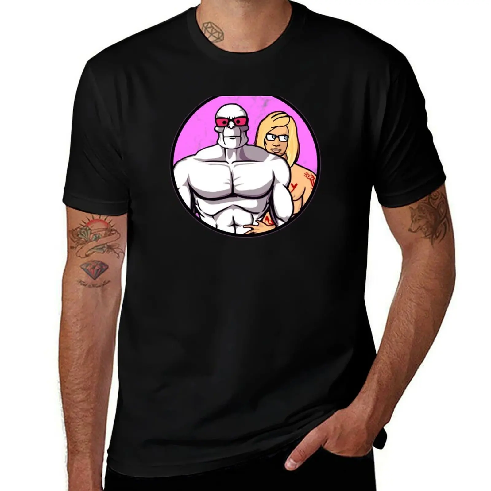 Frisky Dingo T-Shirt Big Size Short Sleeve Tee for Men