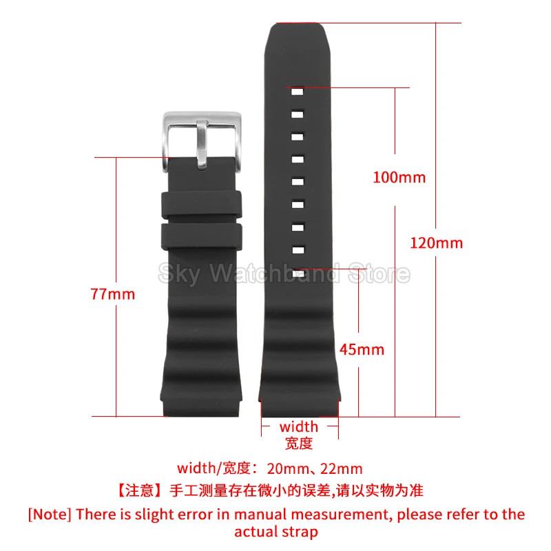 For Seiko 5 Tissot Seagull Swordfish MDV-106 MTP-VD01D Tear-Resistant Temperature-Resistant Waterproof Men's Silicone Watchband