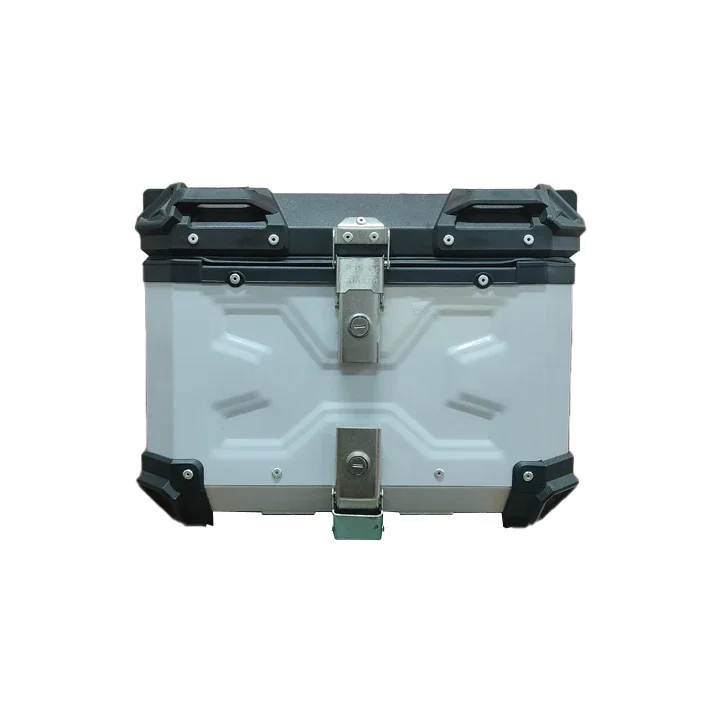Universal 45L Aluminum Motorcycle Tail Box New Product with Security Lock and Waterproof Top Case Trunk Universal Tailbox