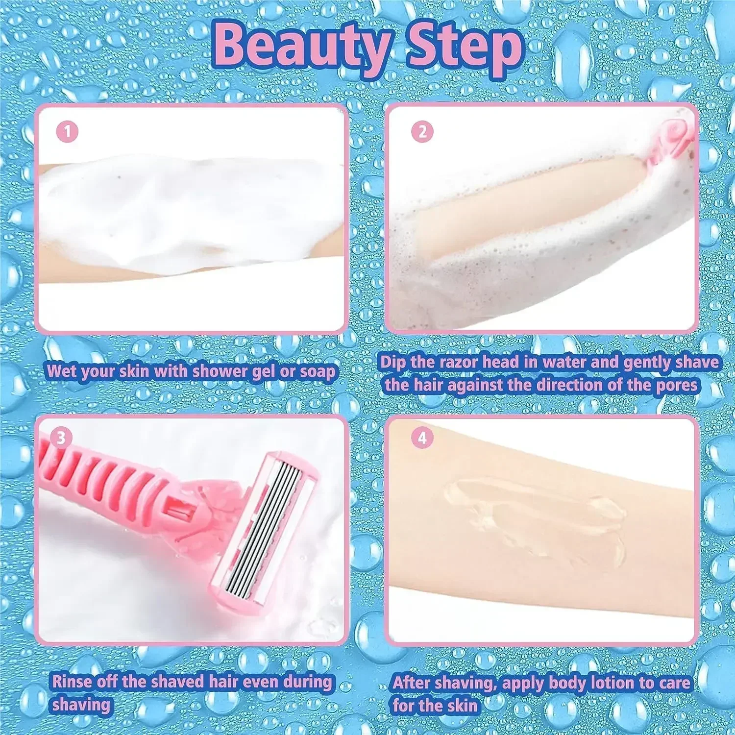 Cuchilla de afeitar de seguridad de calidad para mujer, juego de afeitado para depilación de Bikini, cabezales de repuesto para afeitadora Venus