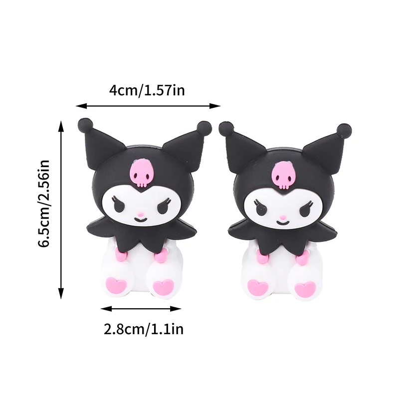 Imagem -05 - Kawaii Apontador de Lápis dos Desenhos Animados Acessórios Kuromi Bonitos Caneta Turner Beleza Anime Papelaria Prêmios Brinquedo Presente para Menina