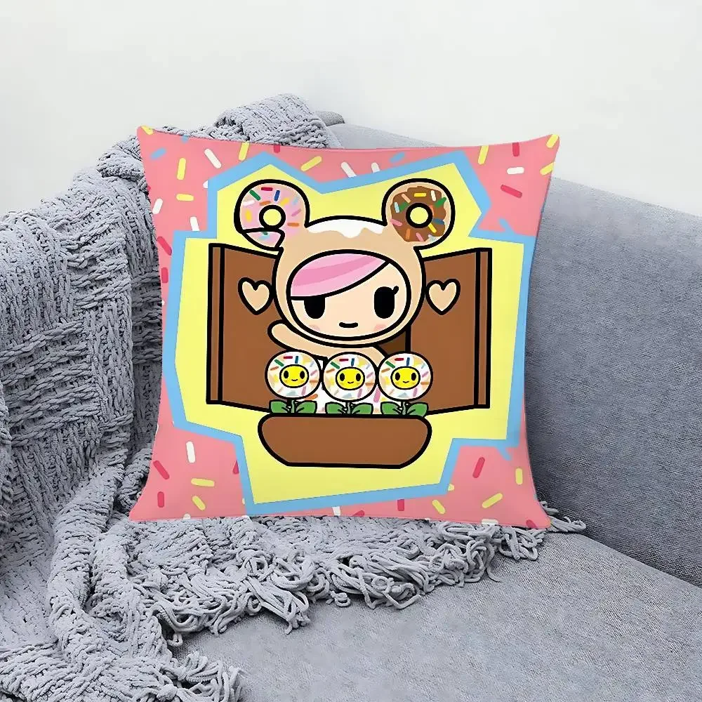 Fashion T-Tokidoki Pillow Case Sofa And Living Room Decorative Cushion Covers Dust-proof And Mite-proof Invisible Zipper